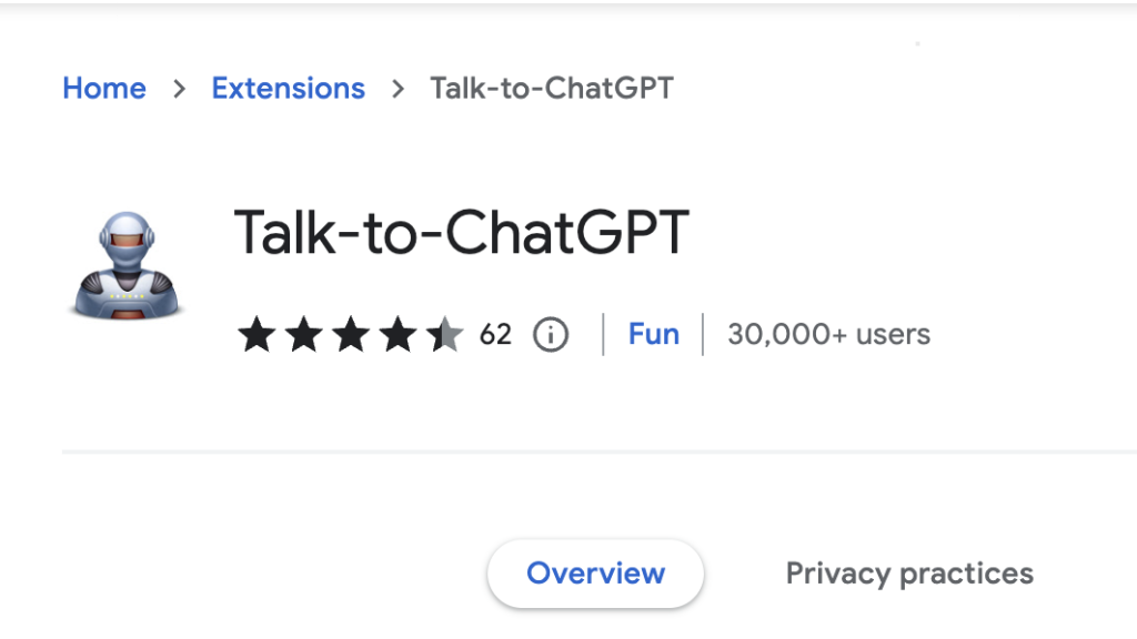 Talk-to-ChatGPT Chome Extension